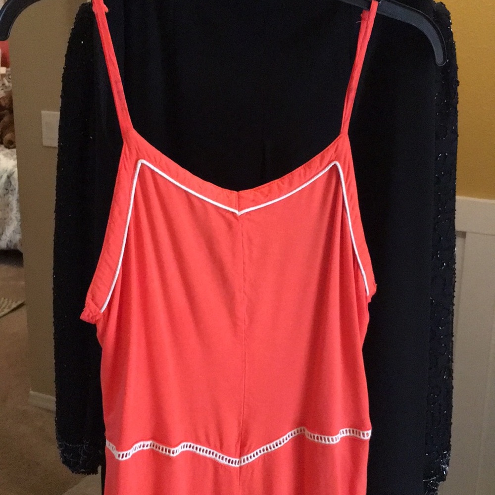 Coral colored summer dress